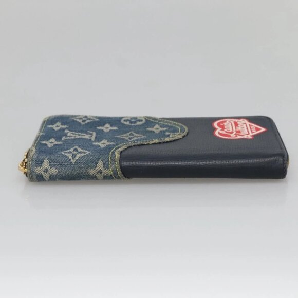 LOUIS VUITTON x NIGO LV Squared Zippy Wallet Blue M81107 LV Auth 139994 - Picture 7 of 16
